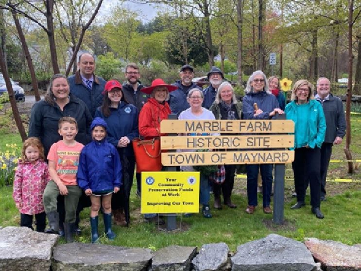Marble Farm Site ribbon cutting group picture including David Mark