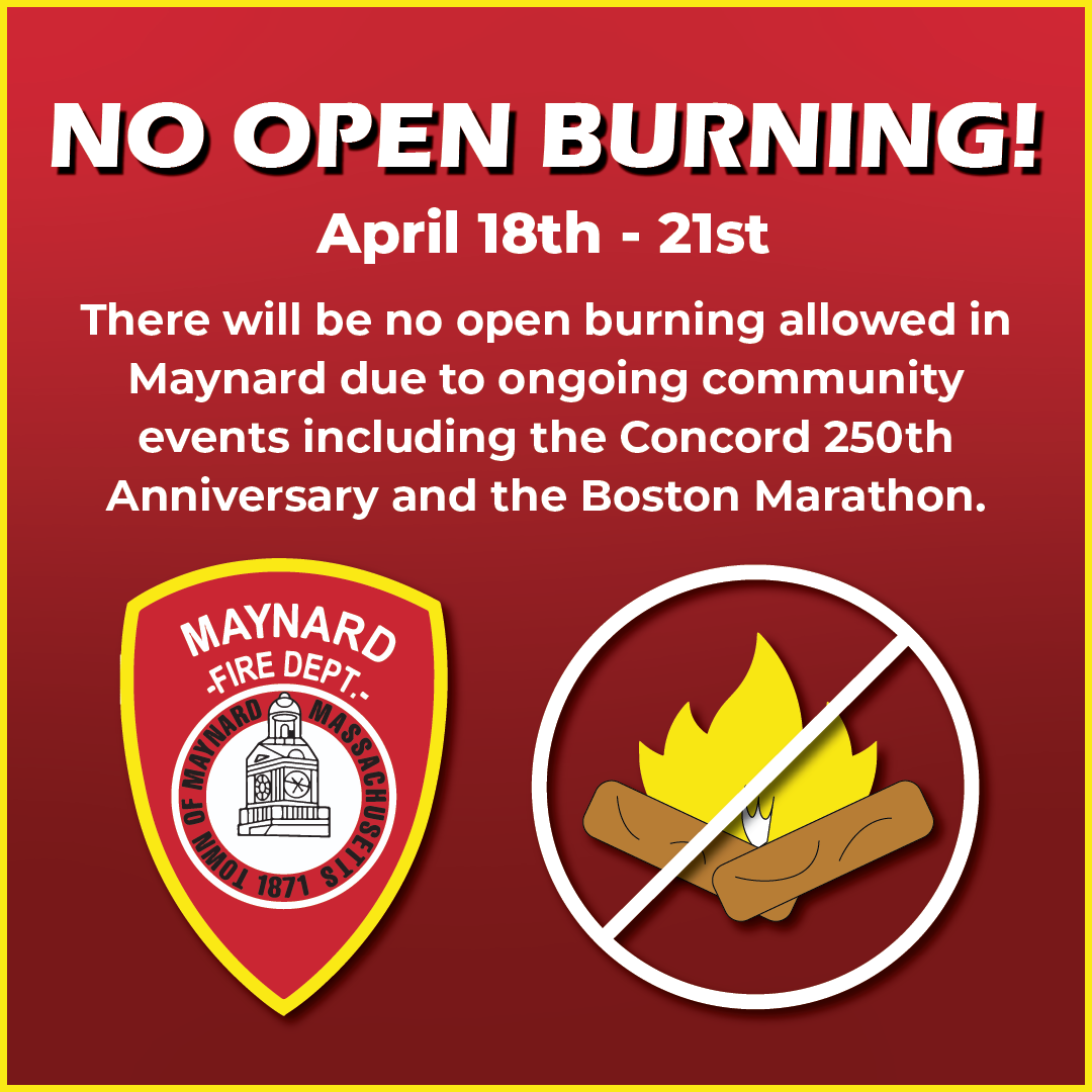 No Open Burning notice for April 18 thru 21st 2025