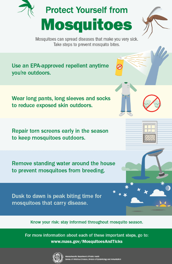 Protect Yourself from Mosquitos. Mosquitoes can spread diseases that make you very sick. 