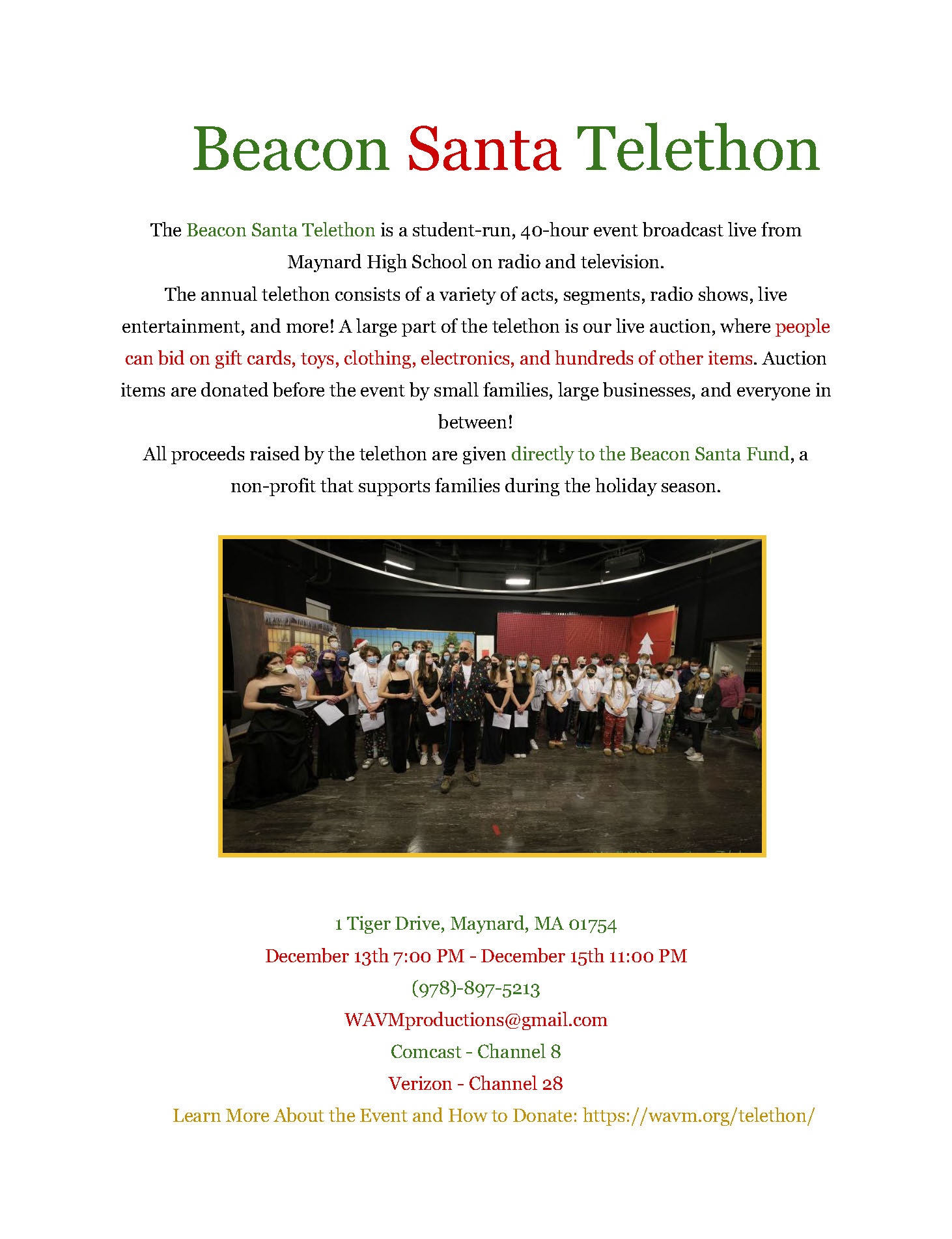 Beacon Santa Telethon Flyer