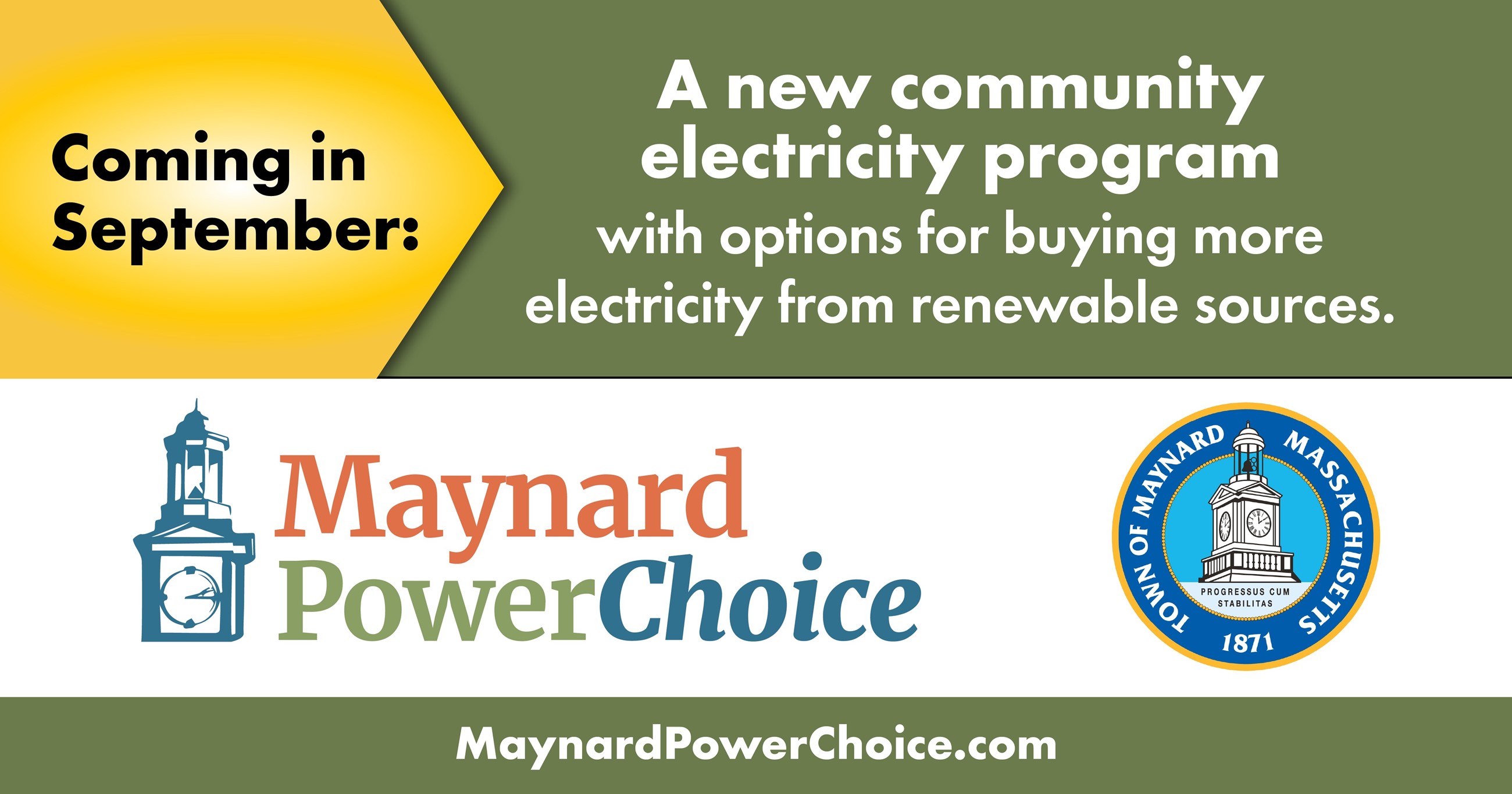 Information on Maynard Power Choice program notifications
